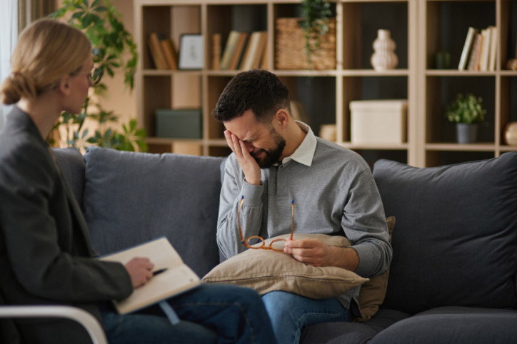 Mann mit Sommerdepression lässt sich psychologisch behandeln