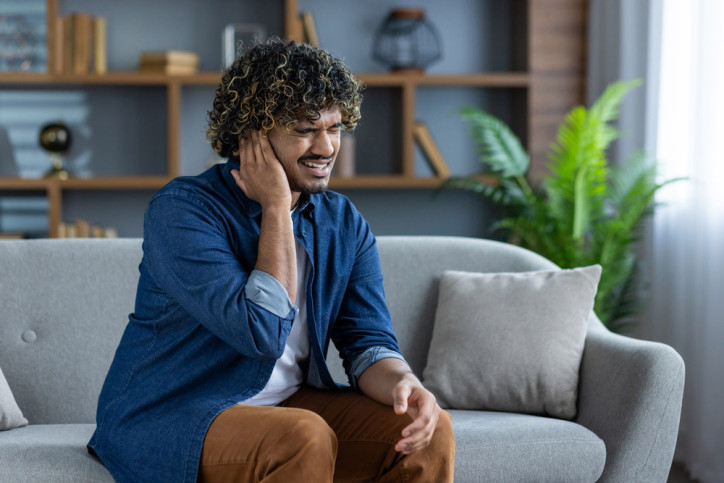 Eine Mann hat einen Verdacht ein einen Hörsturz