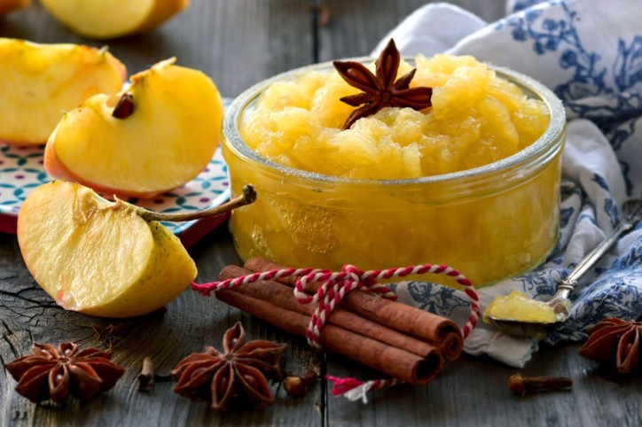 Weihnachtsdessert Apfelkompott
