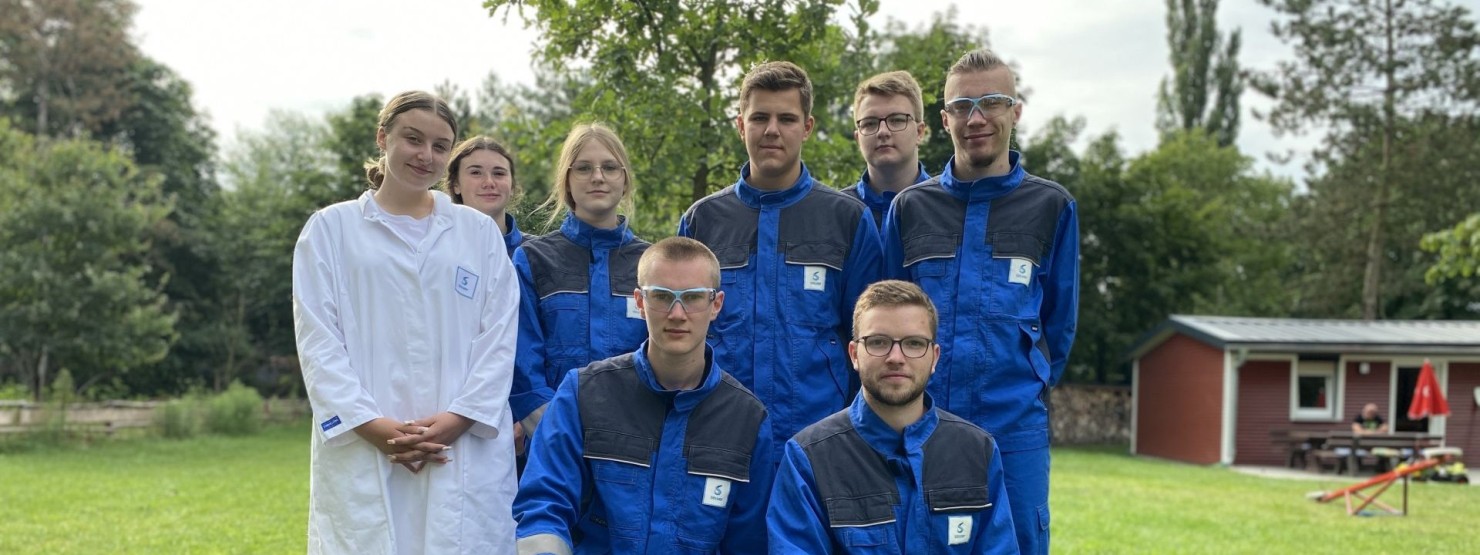 Auszubildende des Unternehmens Solvay Chemicals GmbH in Bernburg 