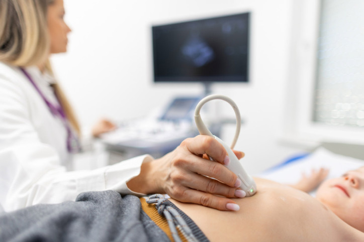 Per Ultraschall wird eine Invagination festgestellt