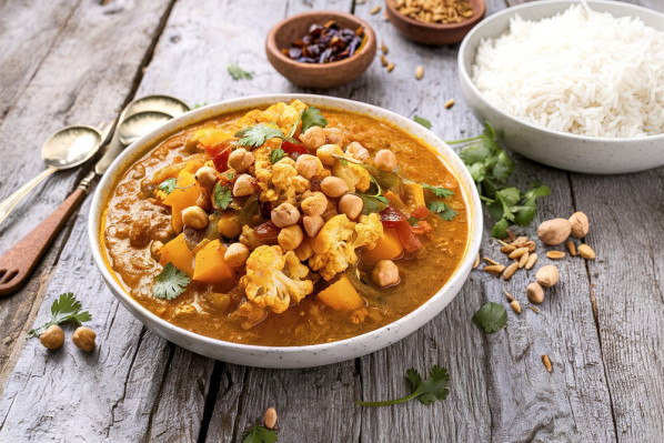 Gelbes Blumenkohlcurry