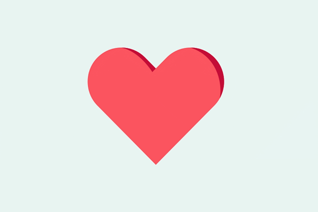 Illustration eines roten Herzens