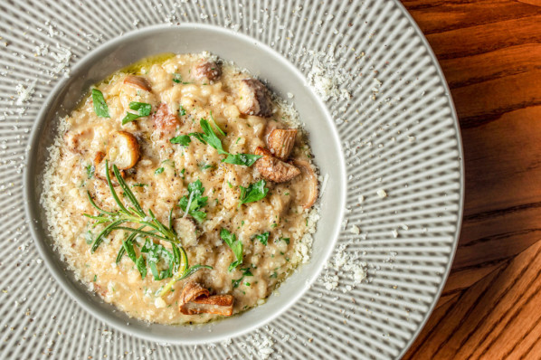 Pilzrisotto mit Kräutersalz