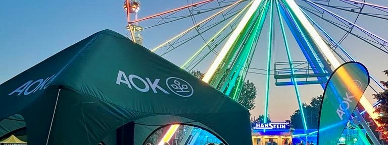 Der Eventcube der AOK Sachsen-Anhalt auf dem Love Music Festival