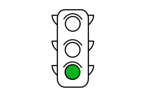 Zeichnung einer Ampel mit grünem Licht
